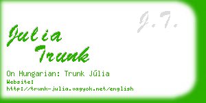 julia trunk business card